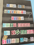 Lot anciens timbres oblitérés Angleterre ? Reine Elizabeth II, multicolores