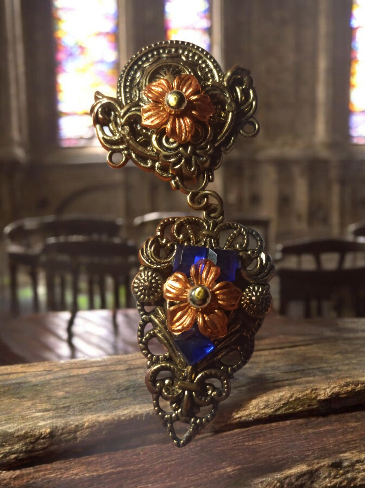 Boucle d'oreille vintage 1970, unique en son genre