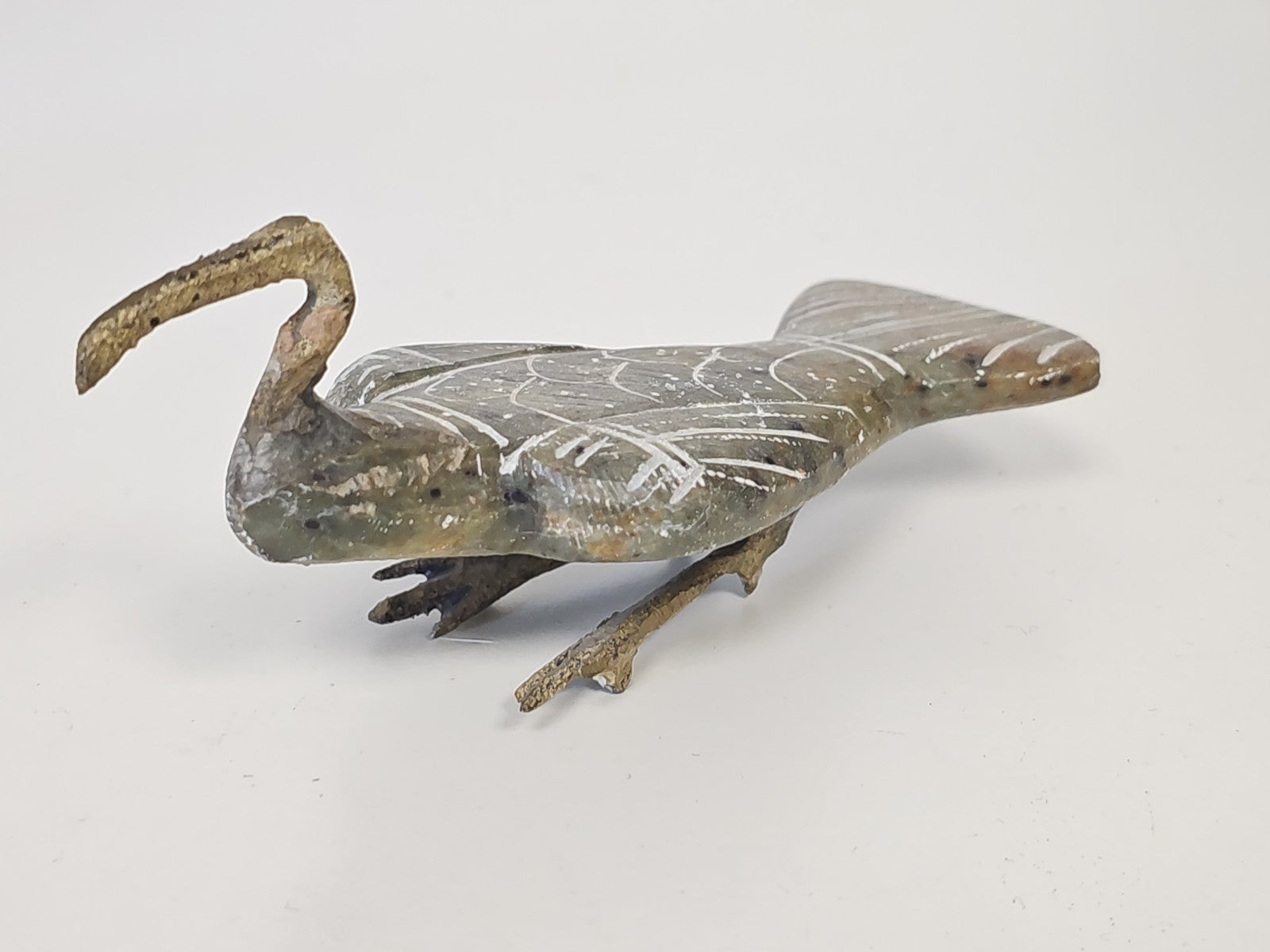 Sculpture vintage ibis Thot Égypte ancienne pierre, art antique rare collection