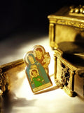 Pin's vintage Sainte Famille émaillé doré religieux ancien chrétien