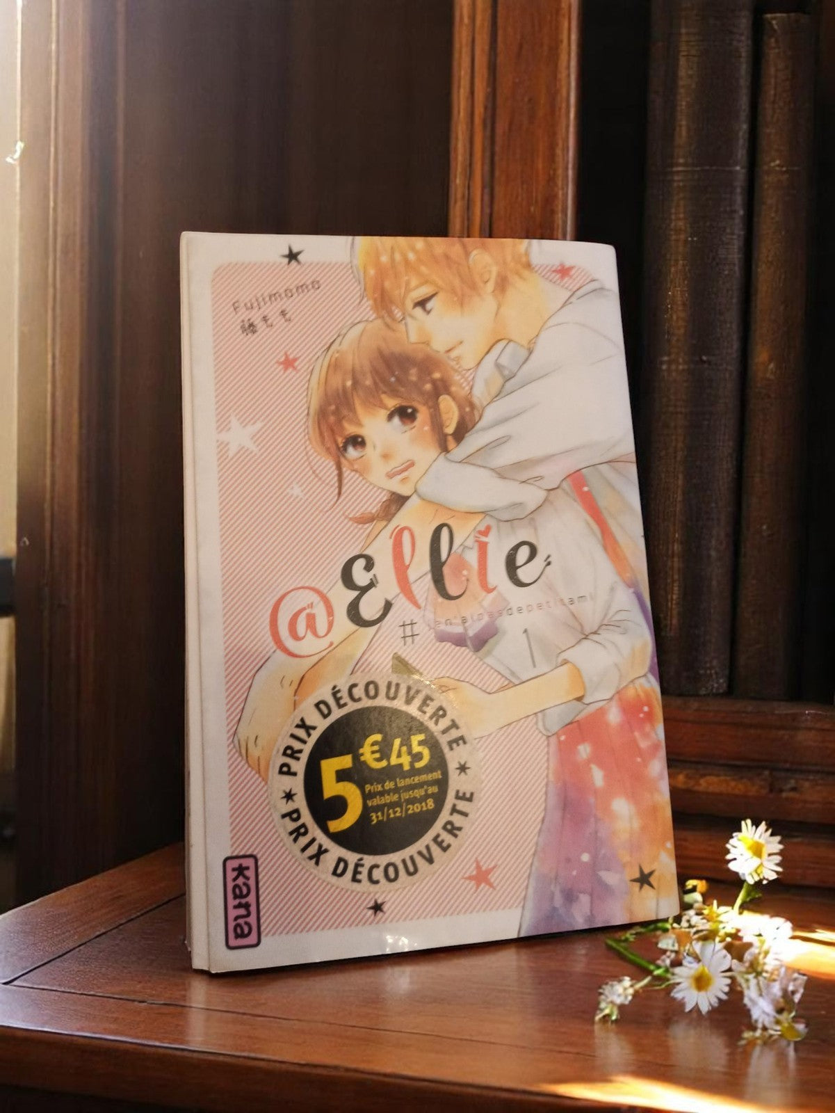 Manga @Ellie tome 1 Kana édition, shôjo romance, couverture illustrée vintage