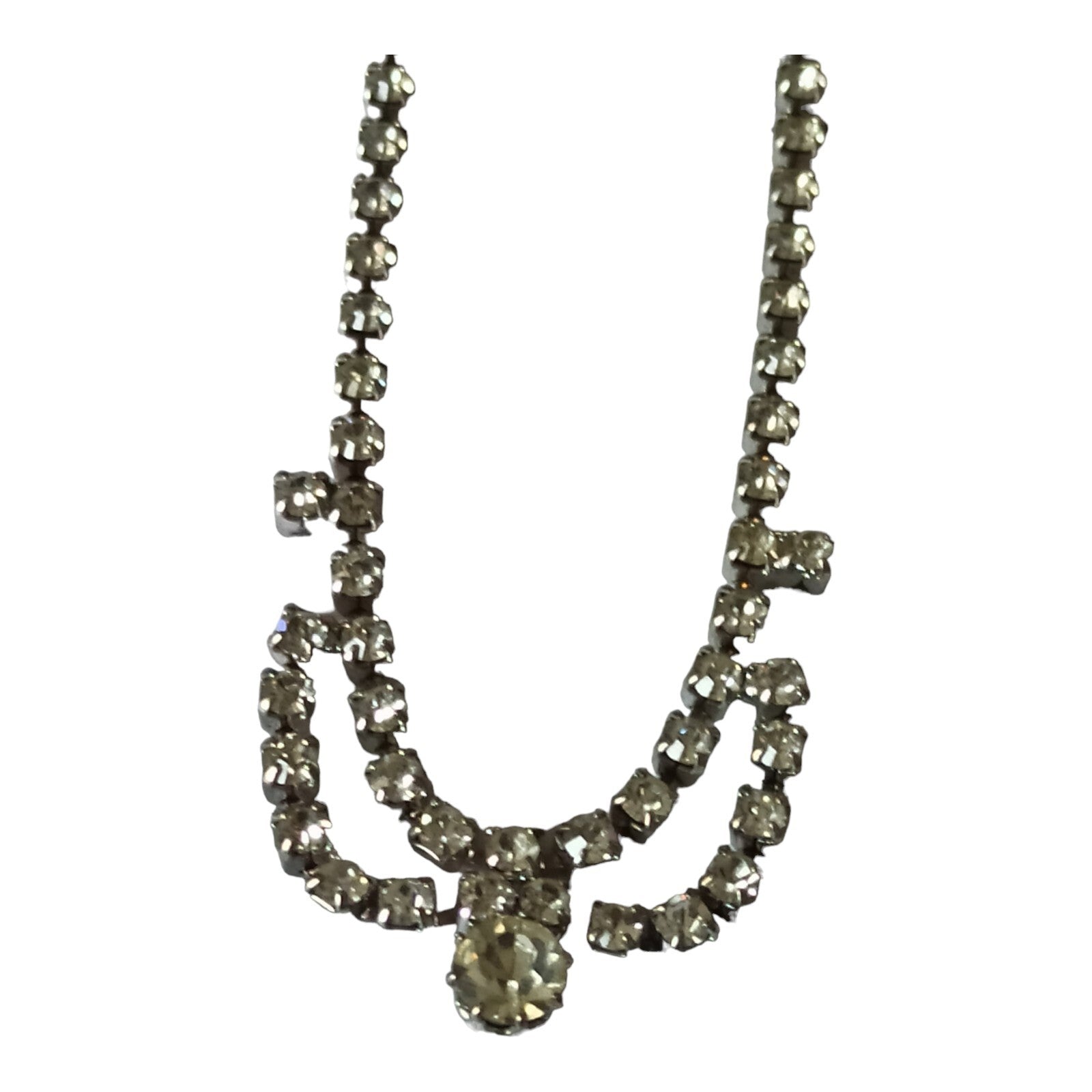 Collier Fantaisie Vintage Ras du Cou Diamants Femme