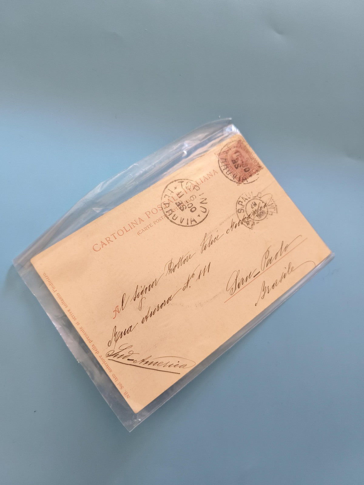 Carte postale vintage italienne ancienne timbrée époque coloniale collection