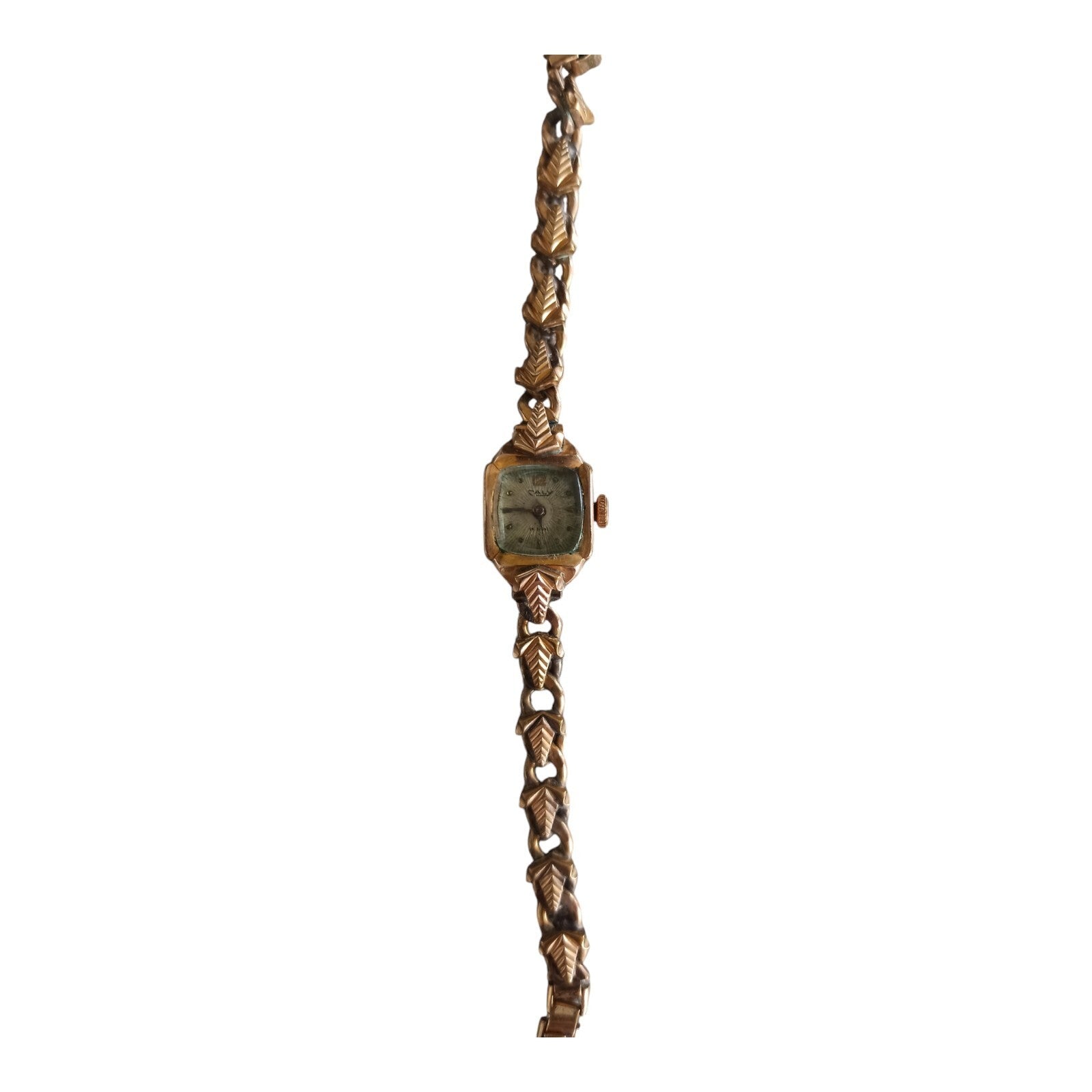 Montre femme Camy vintage plaquée or années 50 automatique rare bracelet motif
