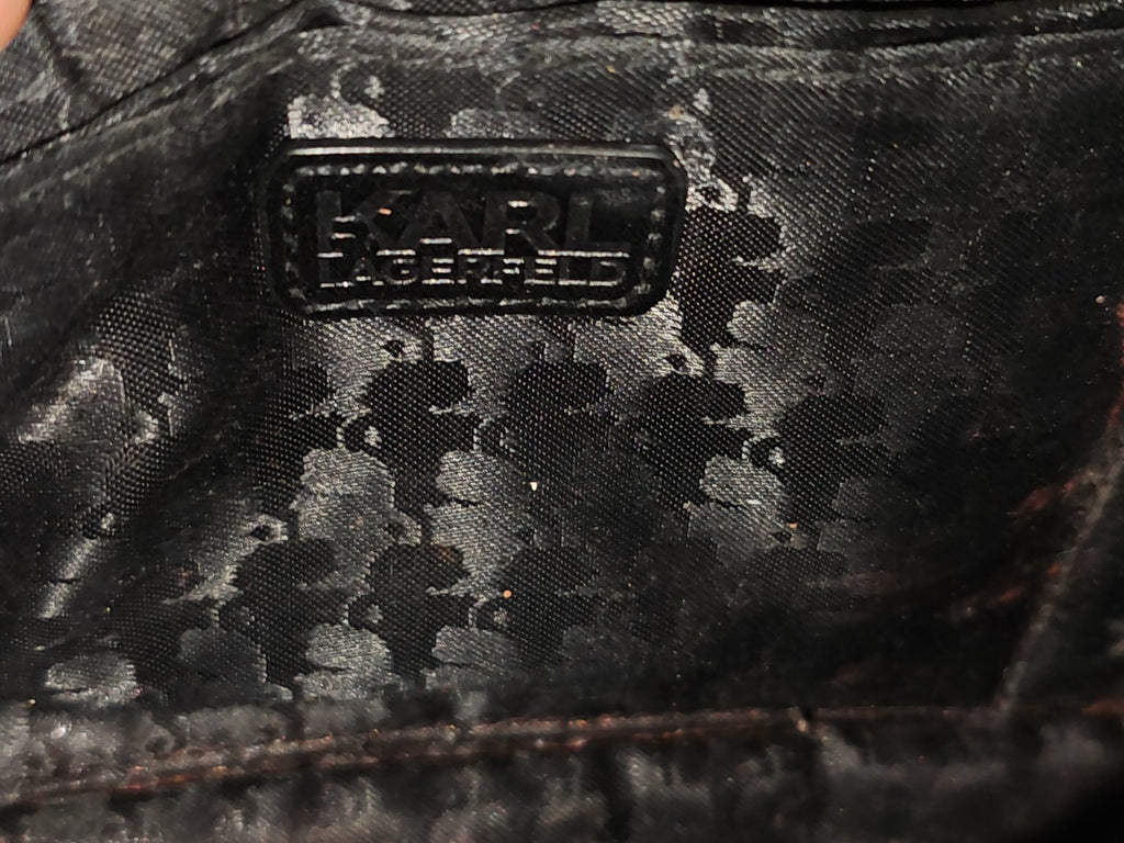 Sac à main Karl Lagerfeld en cuir authentique, élégant, marque de créateur