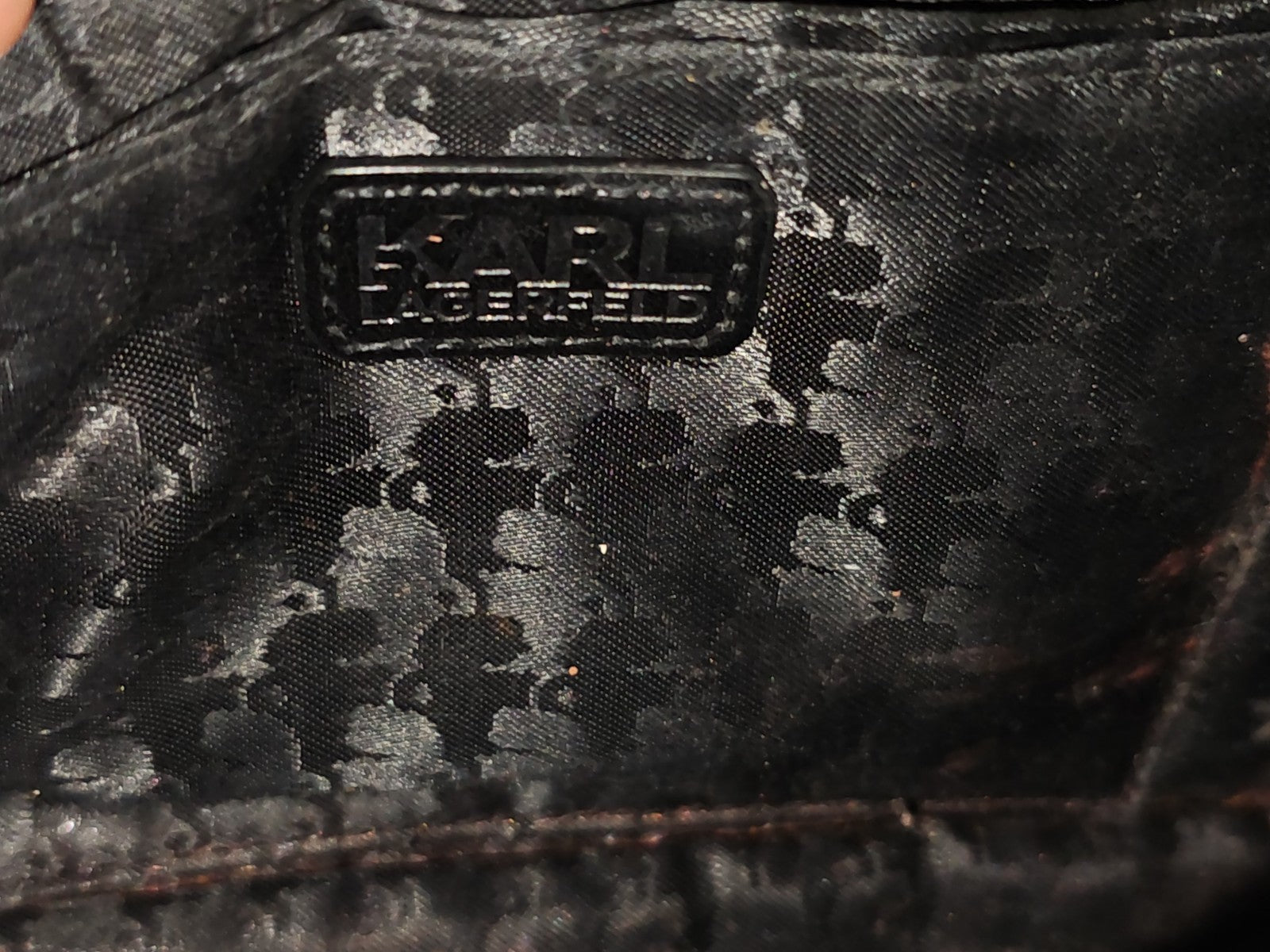 Sac à main Karl Lagerfeld en cuir authentique, élégant, marque de créateur