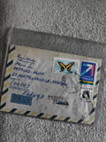 Lettre aérienne Brésil France affranchie papillon Expo França71 philatélie (Ref