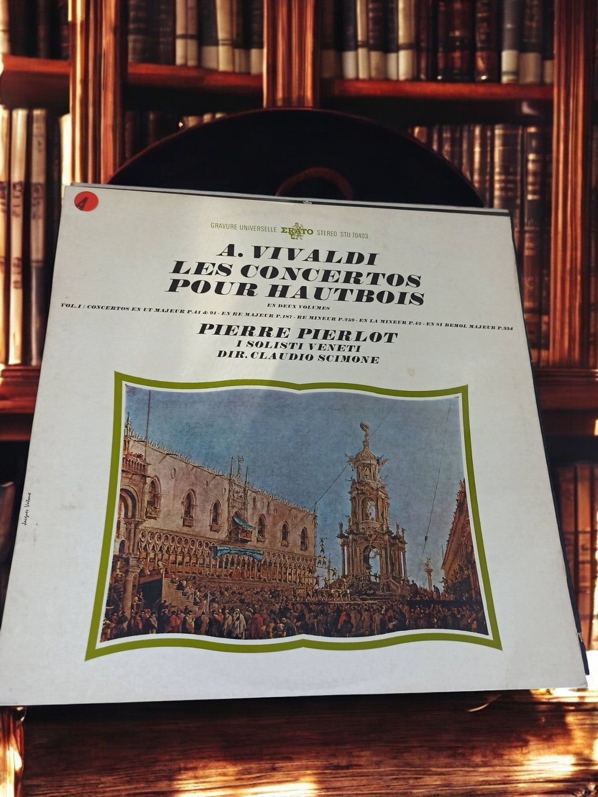 Vinyle 33 tours Vivaldi Erato ancien – Les Concertos pour hautbois rétro LP