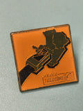 Pin's vintage France Télécom, carte de France, orange, collection téléphonie