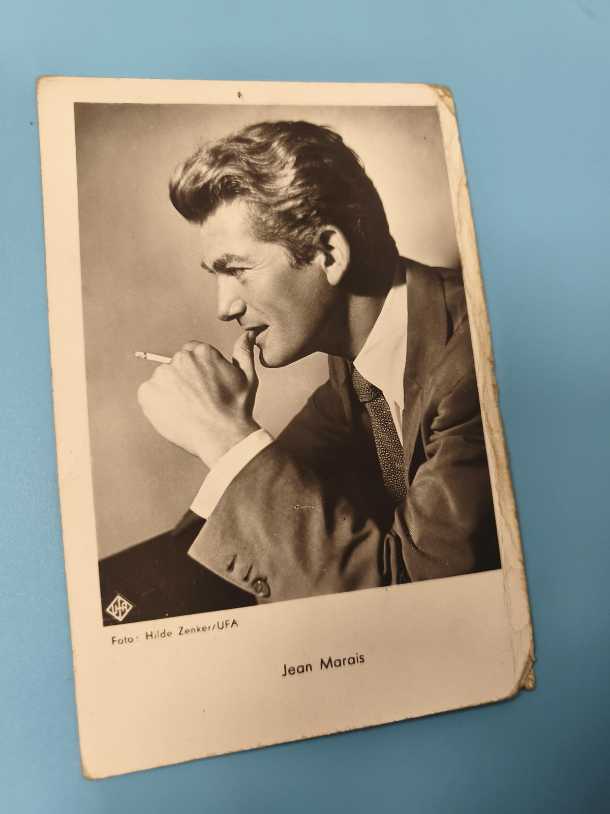 Ancienne photo portrait Jean Marais vintage, tirage original, état d?usage