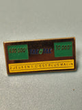 Vintage pin's publicitaire TACOTAC jeu de loterie, émaillé rectangulaire