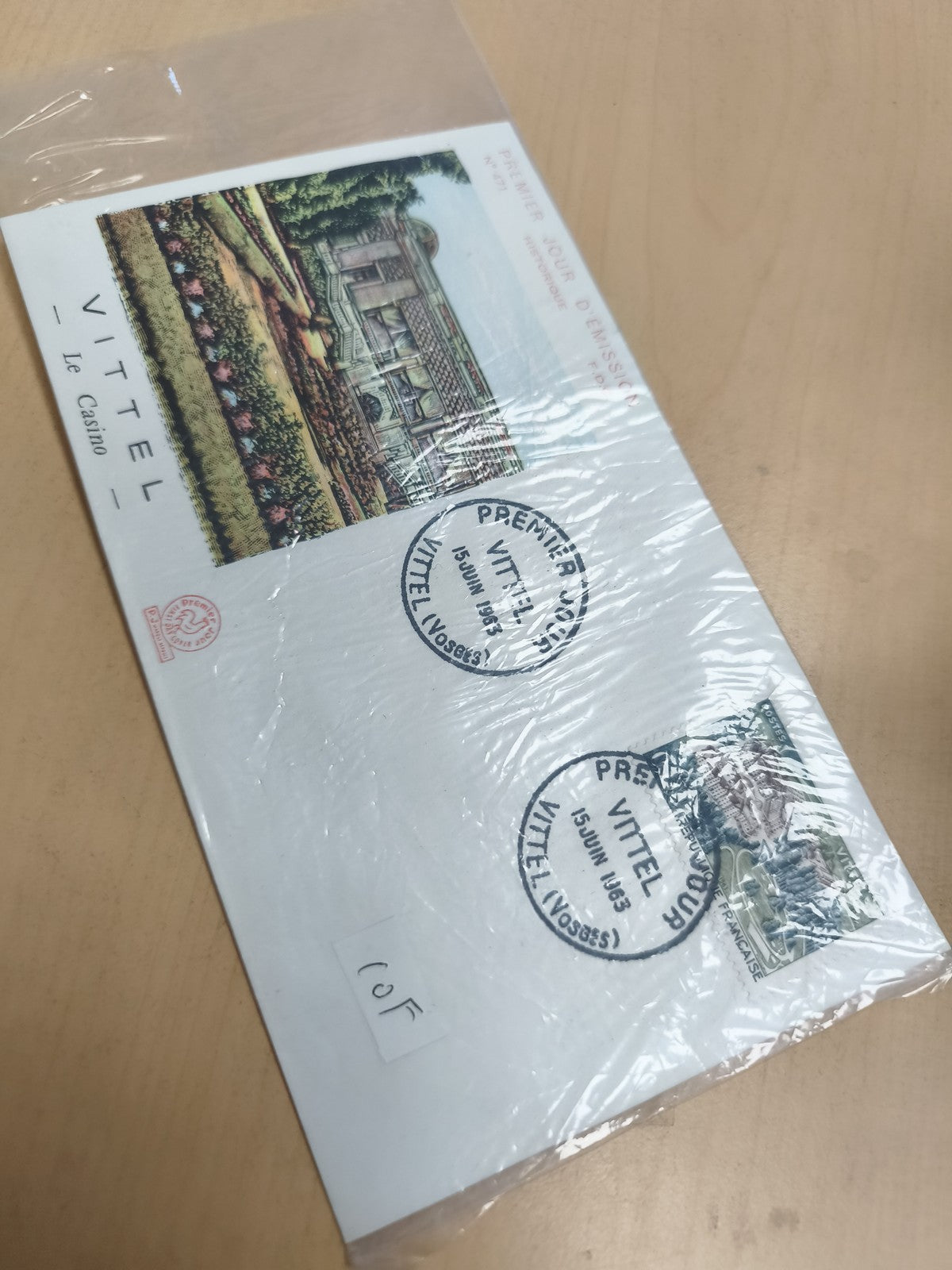 Enveloppe Premier Jour Vittel Le Casino 1963 timbre Vosges philatélie