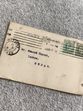 Carte postale ancienne Royaume-Uni timbre Half Penny oblitérée Sedan philatélie