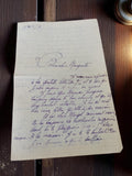 Lettre manuscrite ancienne 1916 WW1 bleu adressée Marguerite vintage papier
