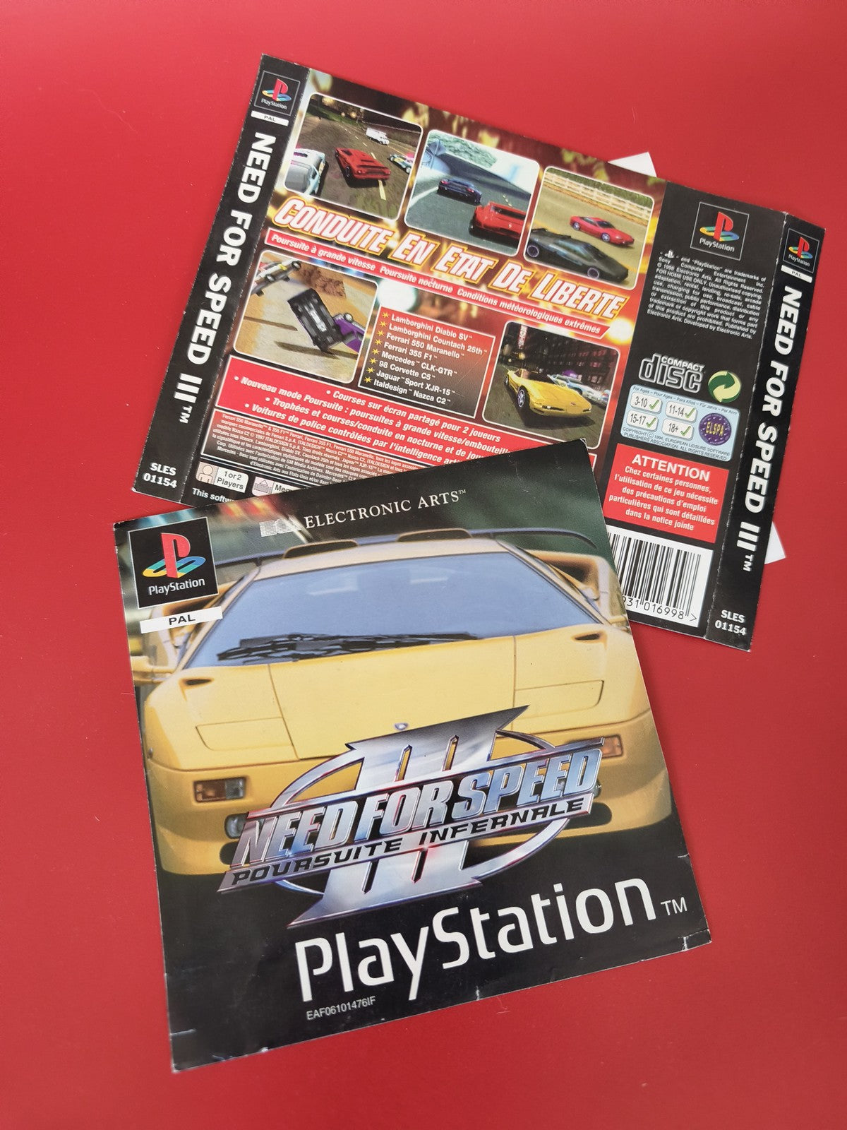 Notice originale jeu PS1 Need for Speed 3 - manuel seul PlayStation occasion