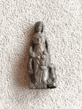 Petite statue religieuse ancienne en plomb, statuette vierge, figurine vintage