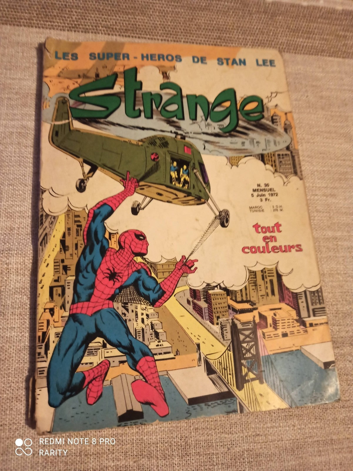 Comics Strange n°30 1972 Spider-Man vintage Marvel tout en couleurs