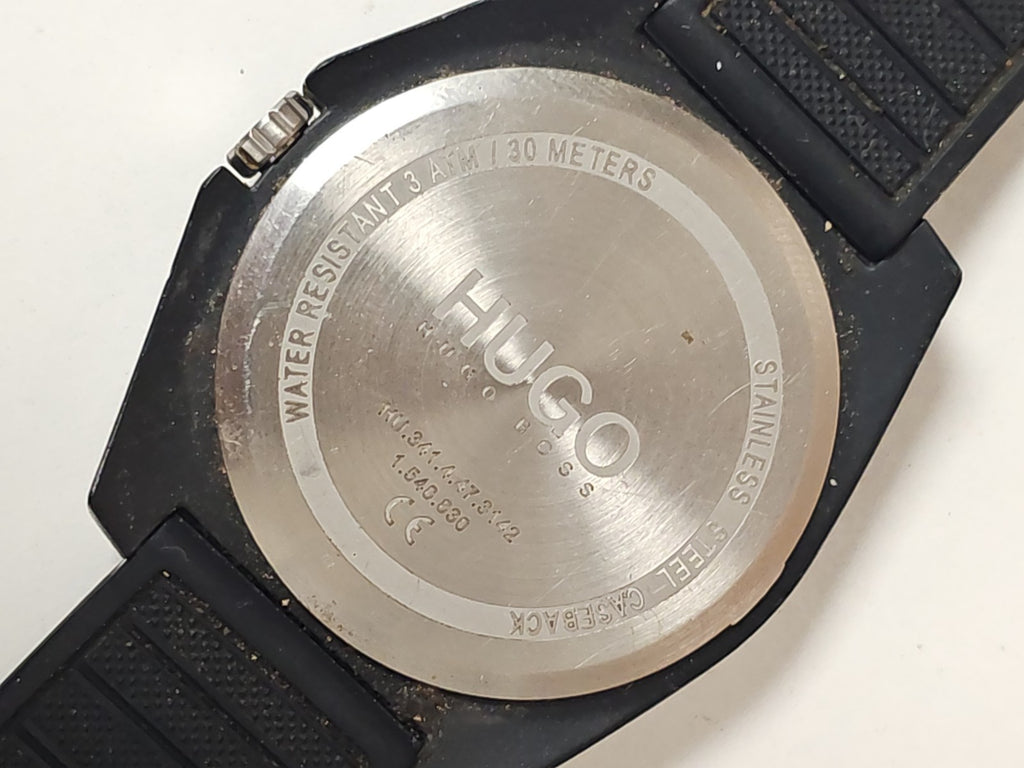 Montre Hugo Boss Play 1520006 noire homme, bracelet élégant, montre d'occasion