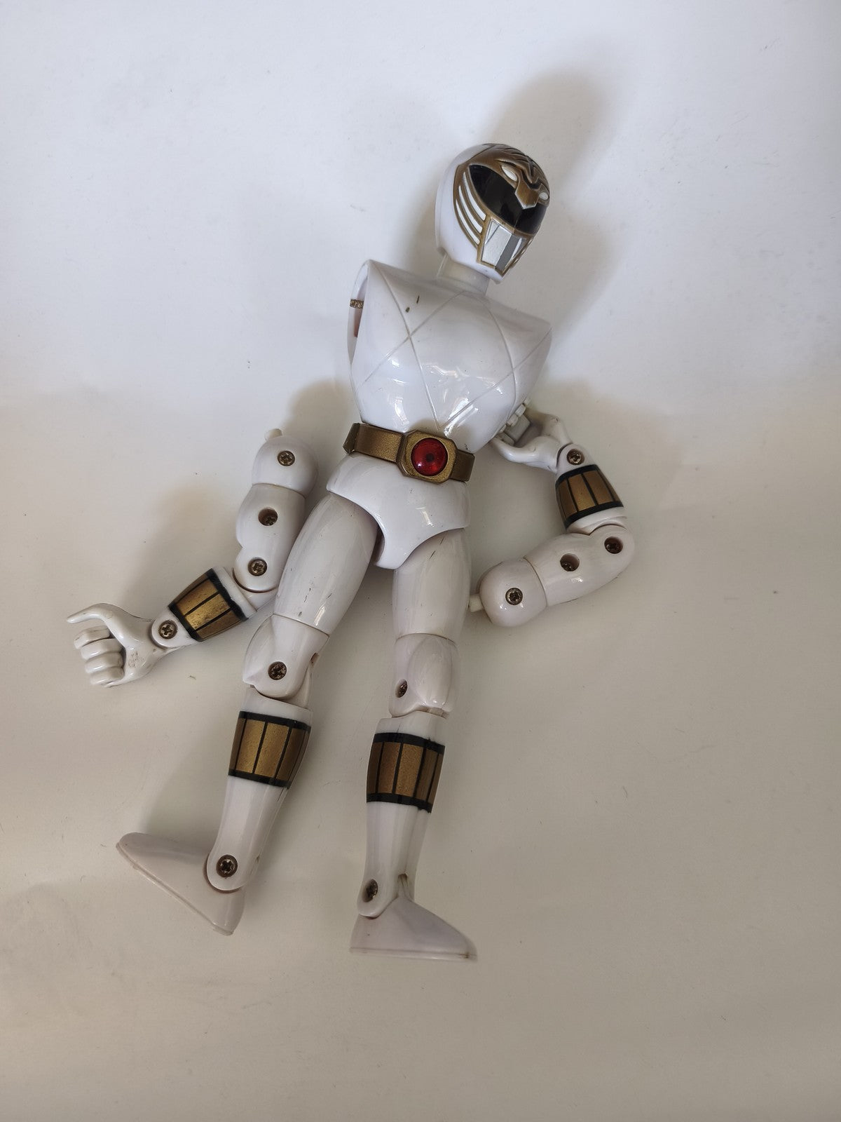 Figurine Power Rangers Blanc Mighty Morphin articulée personnage d'action occasi