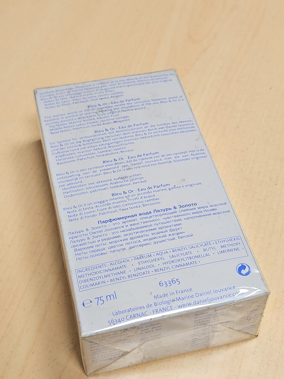 Parfum femme Jouvance BLEU ET OR 75ml eau de parfum, senteur élégante, occasion
