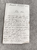 Lettre manuscrite ancienne 1914 Marseille WW1 Première Guerre Guerre 14-18