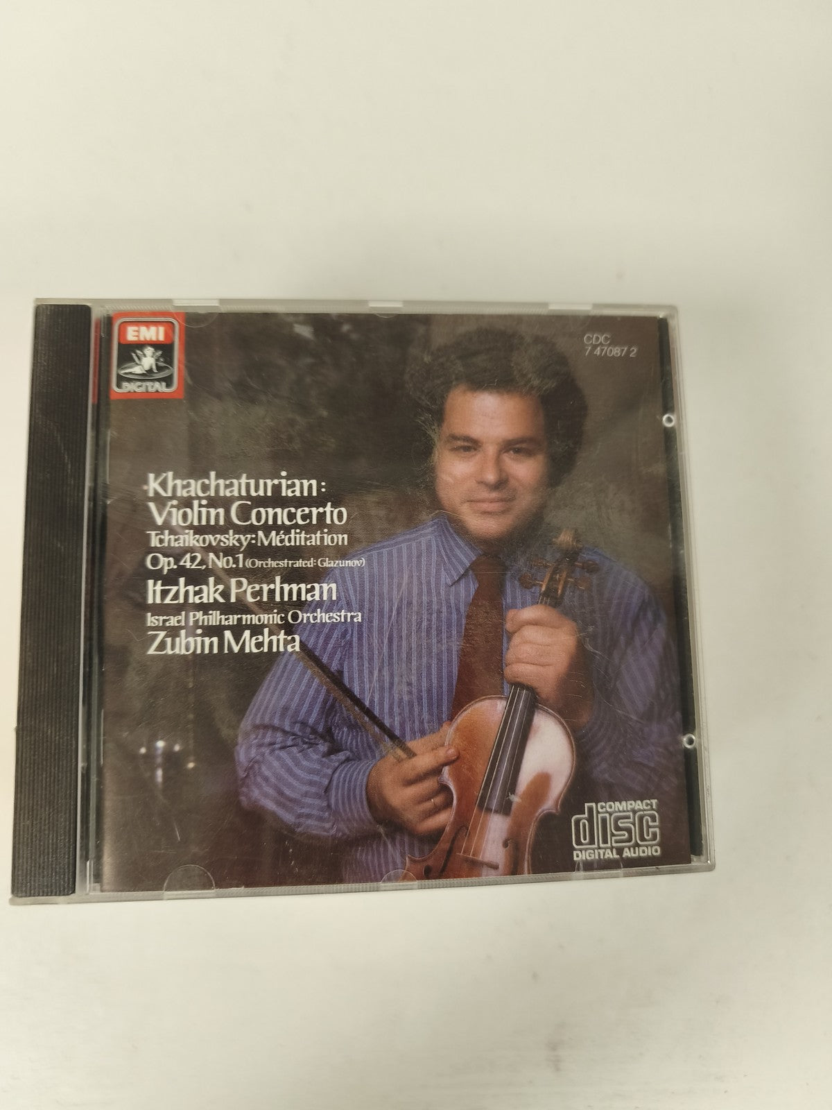 CD Khachaturian Violin Concerto Perlman Mehta EMI Tchaikovsky Méditation