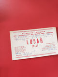Carte radio QSL LU5AH Buenos Aires Argentine impression rouge recto manuscrite