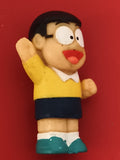 Figurine Nobita Doraemon vintage mini, manga anime, jaune bleu jouet rétro