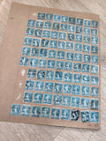 Gros lot ancien timbres Marianne 30c bleu sur planche philatélie étude France