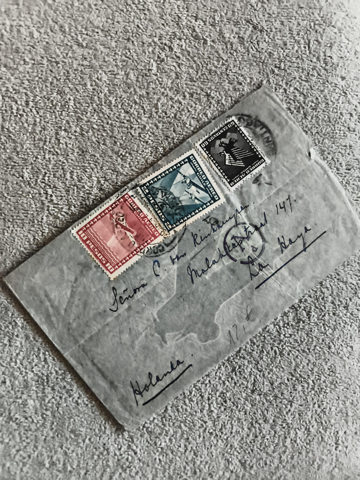 Lettre affranchie timbres aériens Mexique, enveloppe manuscrite, philatélie