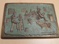 Plaque vintage signée A. Glickman 1995 numérotée 17/100, grande sculpture ancien