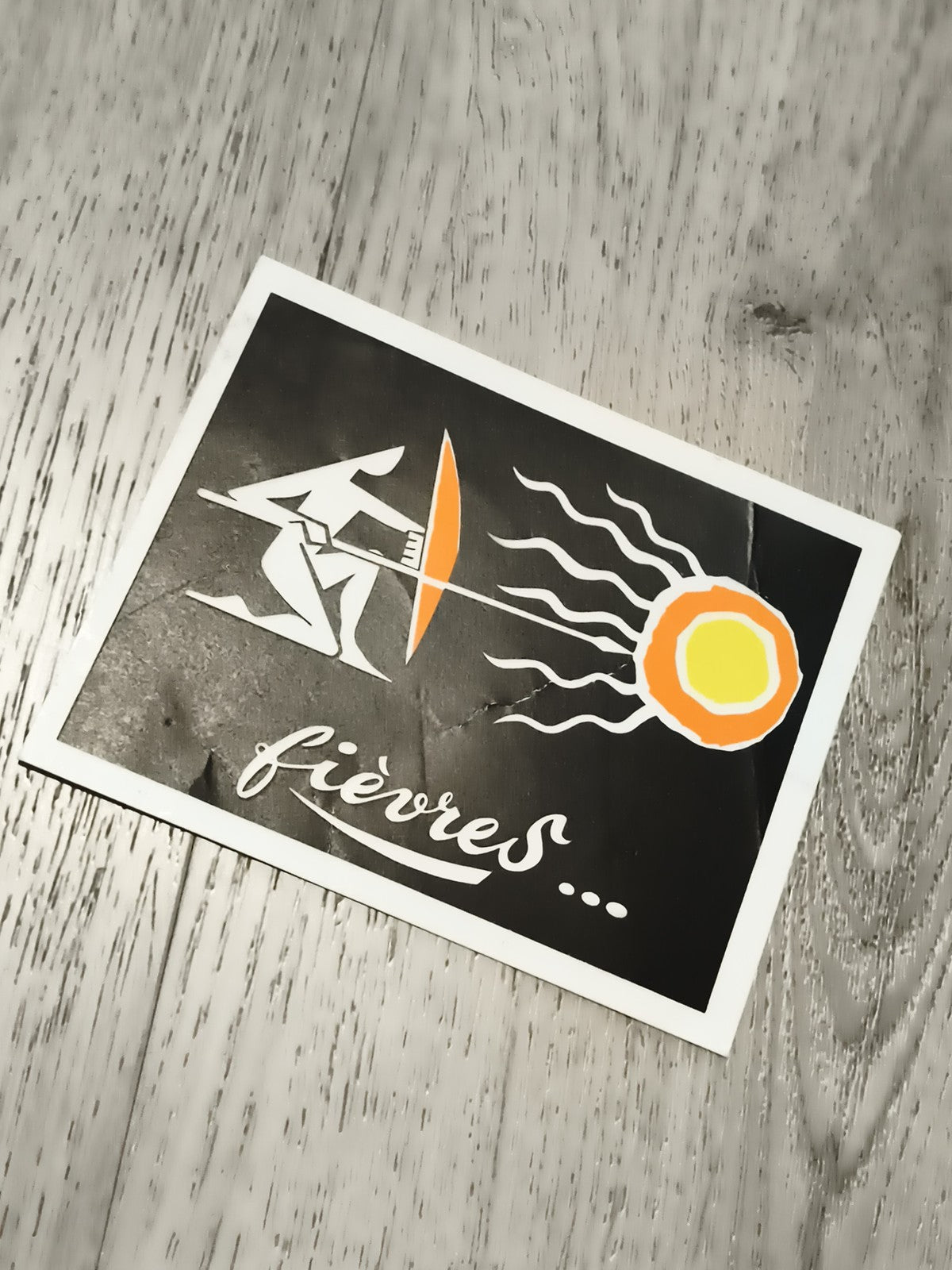 Ancienne publicité fièvres carte illustrée graphique vintage déco rétro