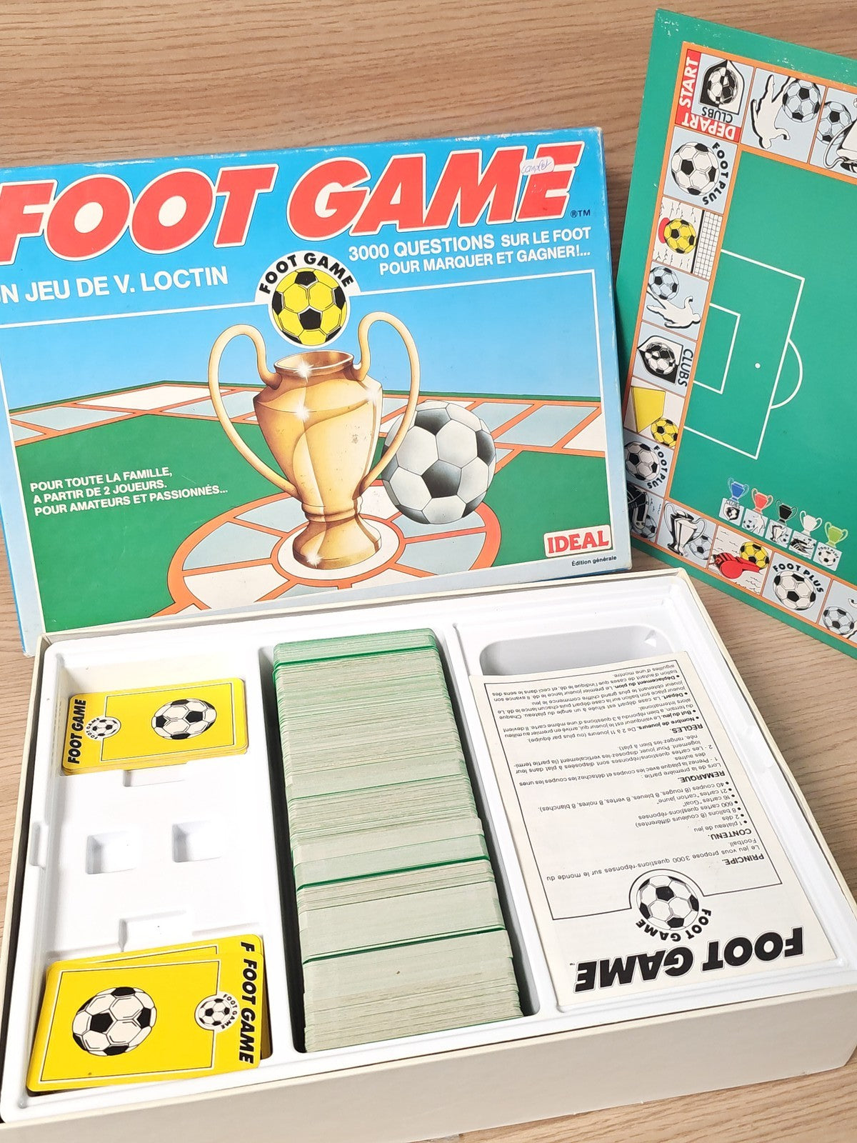 Jeu de société Foot Game Ideal édition 1989 football famille en l'état