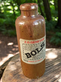 Mignonette bouteille grès Bols Z.O. Genever vintage – alcool Hollande déco bar