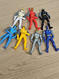 Lot vintage figurines articulées inspirées Power Rangers ninja années 90 collect