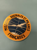 Ancien autocollant Missions Australes et Polaires Françaises vintage rond bleu j