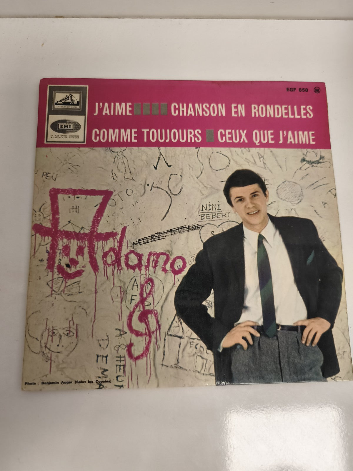 Vinyle 45 tours Adamo J’aime Chanson en Rondelles Comme Toujours EMI EGF 858