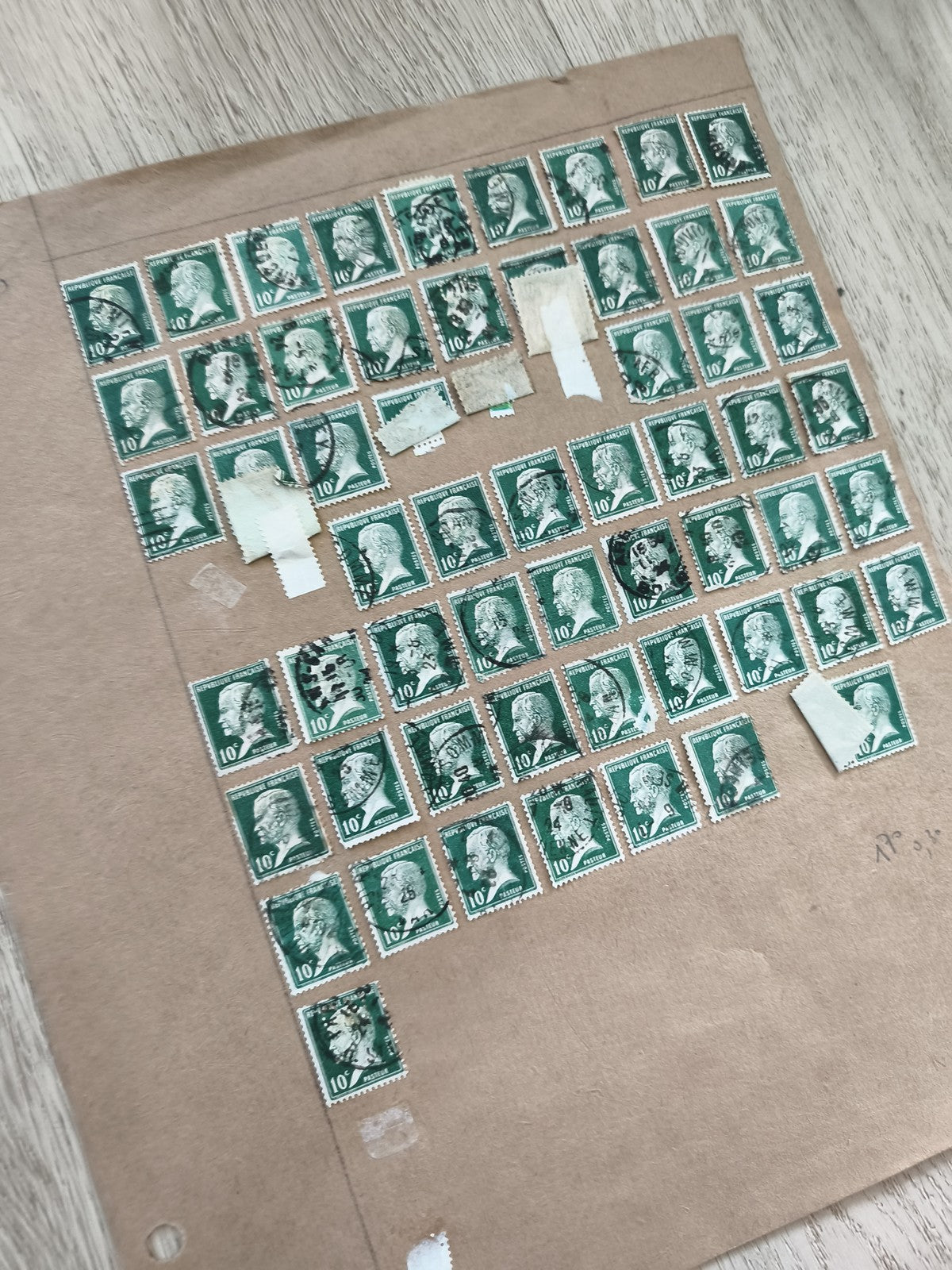 Gros lot ancien timbres Marianne 10c vert étude philatélie oblitérés France