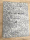 Ancien partitions E. Lalo Concerto Russe violon piano Durand vintage bleu