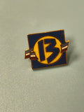 Pin's vintage Bouches-du-Rhône 13 émaillé bleu jaune collection France