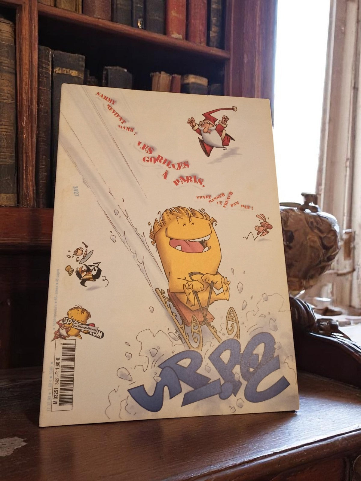 Magazine BD Spirou vintage ancien illustré – couverture humour rétro
