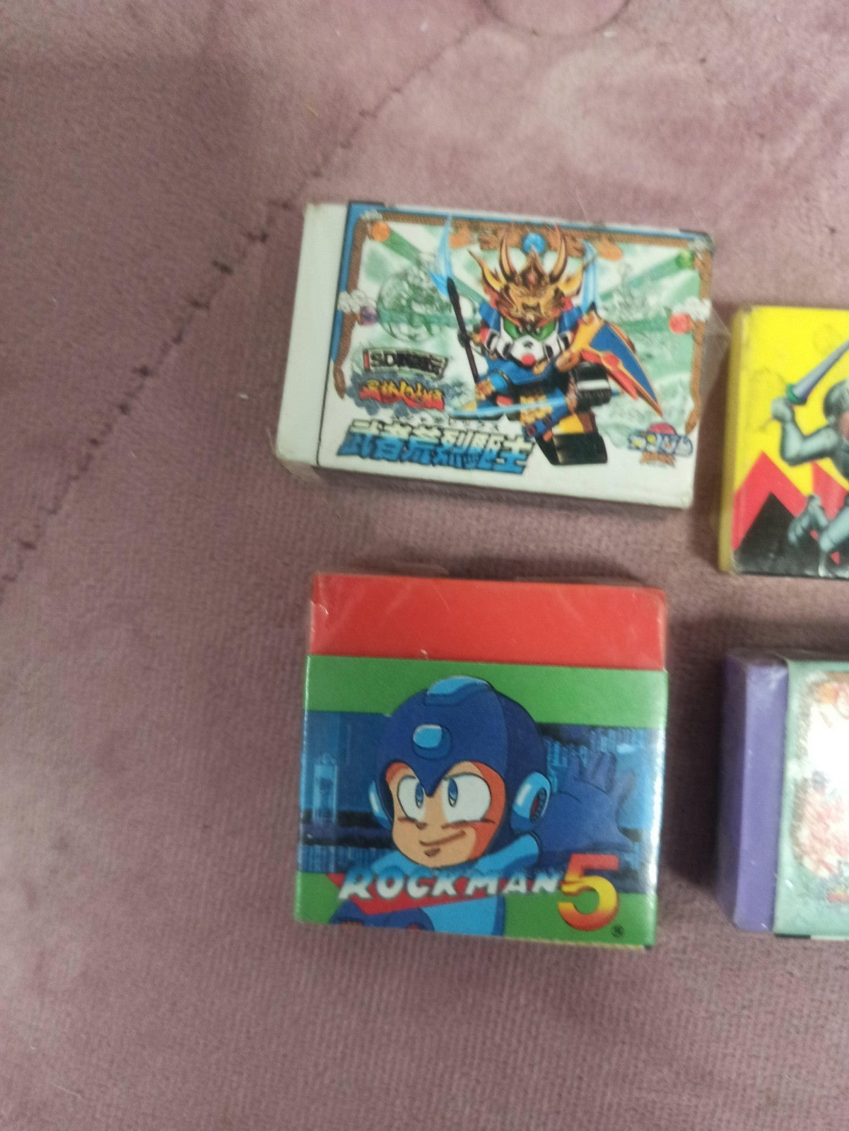 Lot gommes japonaises vintage Rockman Makai Mura SD Gundam manga anime