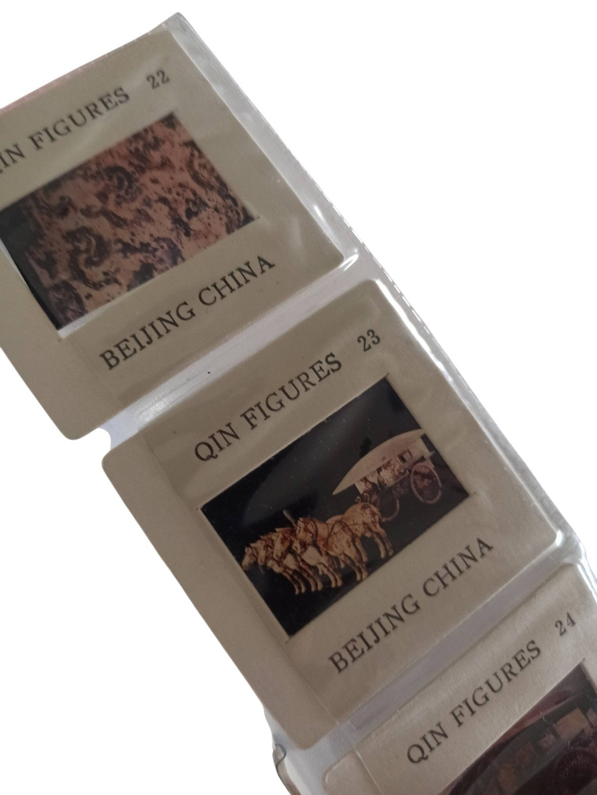 Diapositives vintage Qin Dynasty Terra Cotta Figures Chine, coffret photos