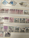 Lot anciens timbres oblitérés Espagne monuments, paysages, philatélie vintage