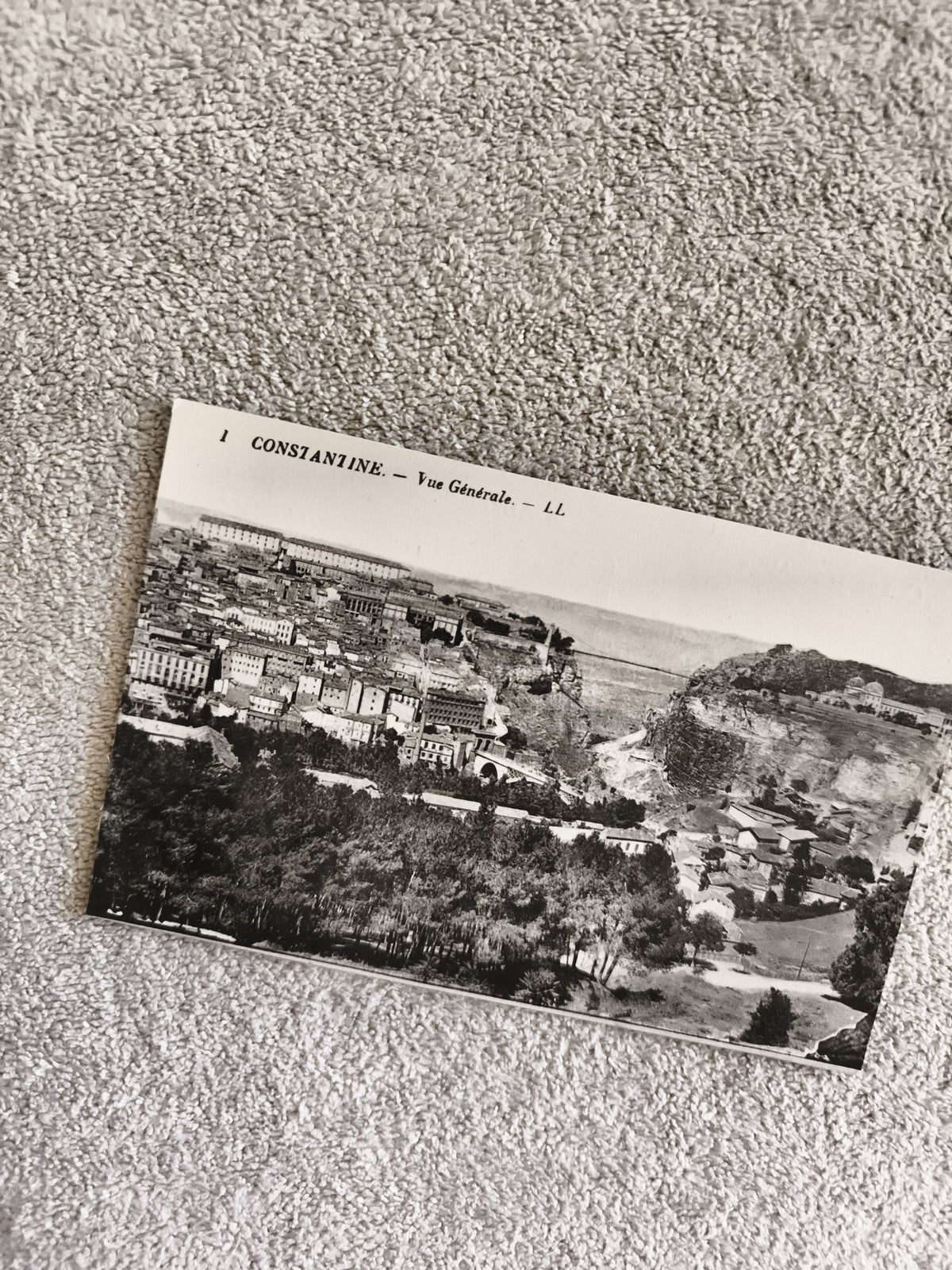 Carte postale CPA Constantine Vue Générale LL noir et blanc