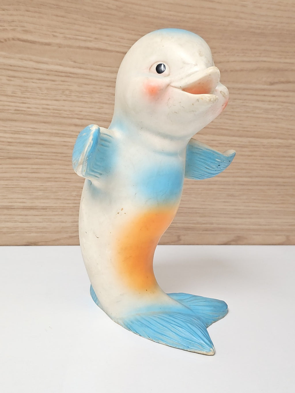 Vintage pouet pouet Delacoste poisson dauphin ancien jouet France rétro collecti