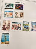 Timbres Centrafrique oblitérés lot thématique sports science personnages