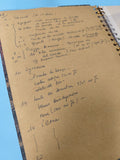 Ancien classeur photographies de voyage manuscrit, pages kraft, vintage