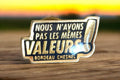 Pin's vintage BORDEAU CHESNEL slogan valeurs, badge publicitaire ancien