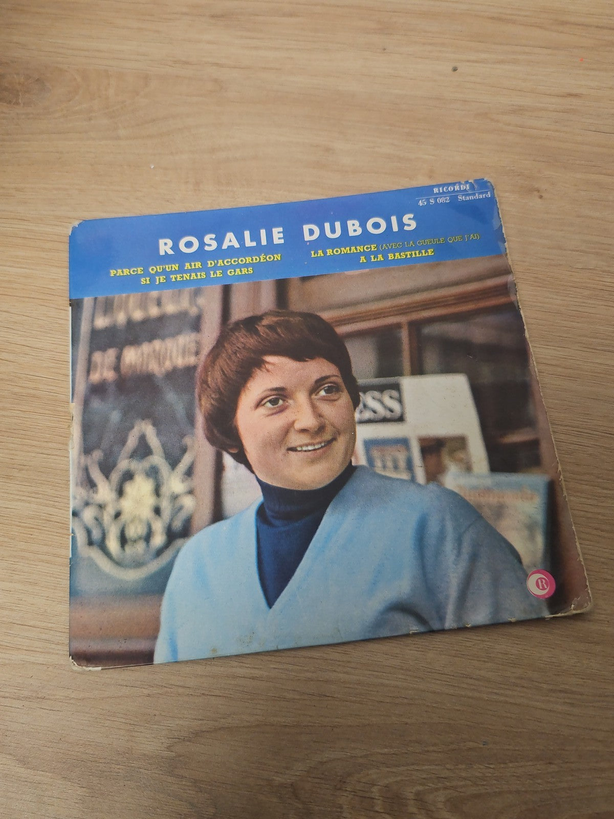 Disque vinyle 45 tours ancien Rosalie Dubois rétro collection chanson française